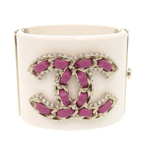 CHANEL Pink Logo Bracelet
